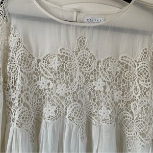 Velvet by Graham and Spencer, Cream Lace Detail Blouse